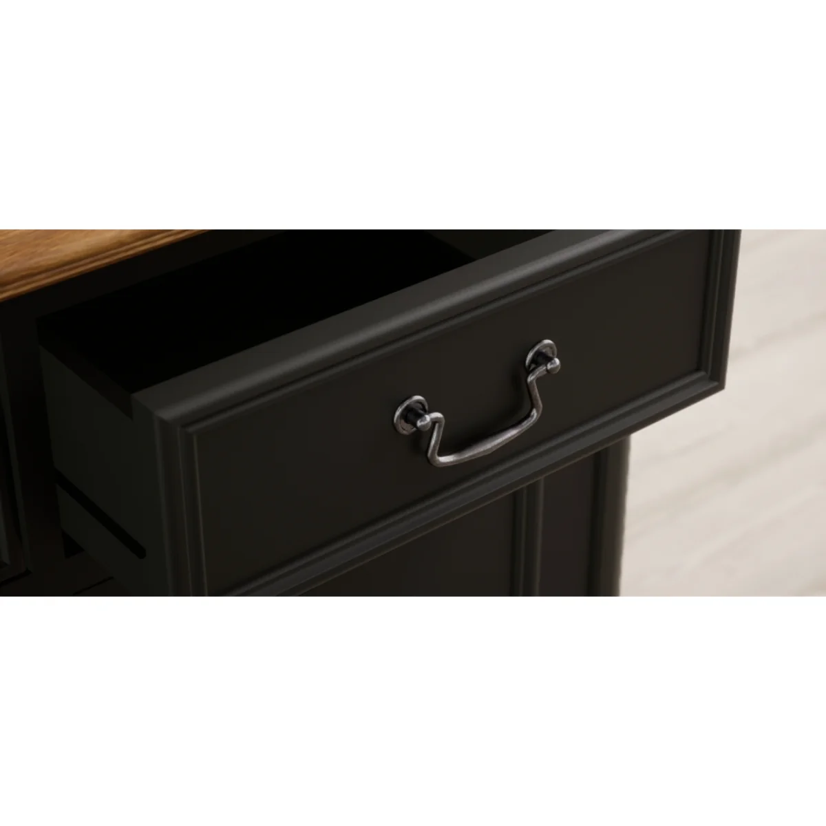 Chateau Noir Oak and Black Painted Large Dresser – image 12