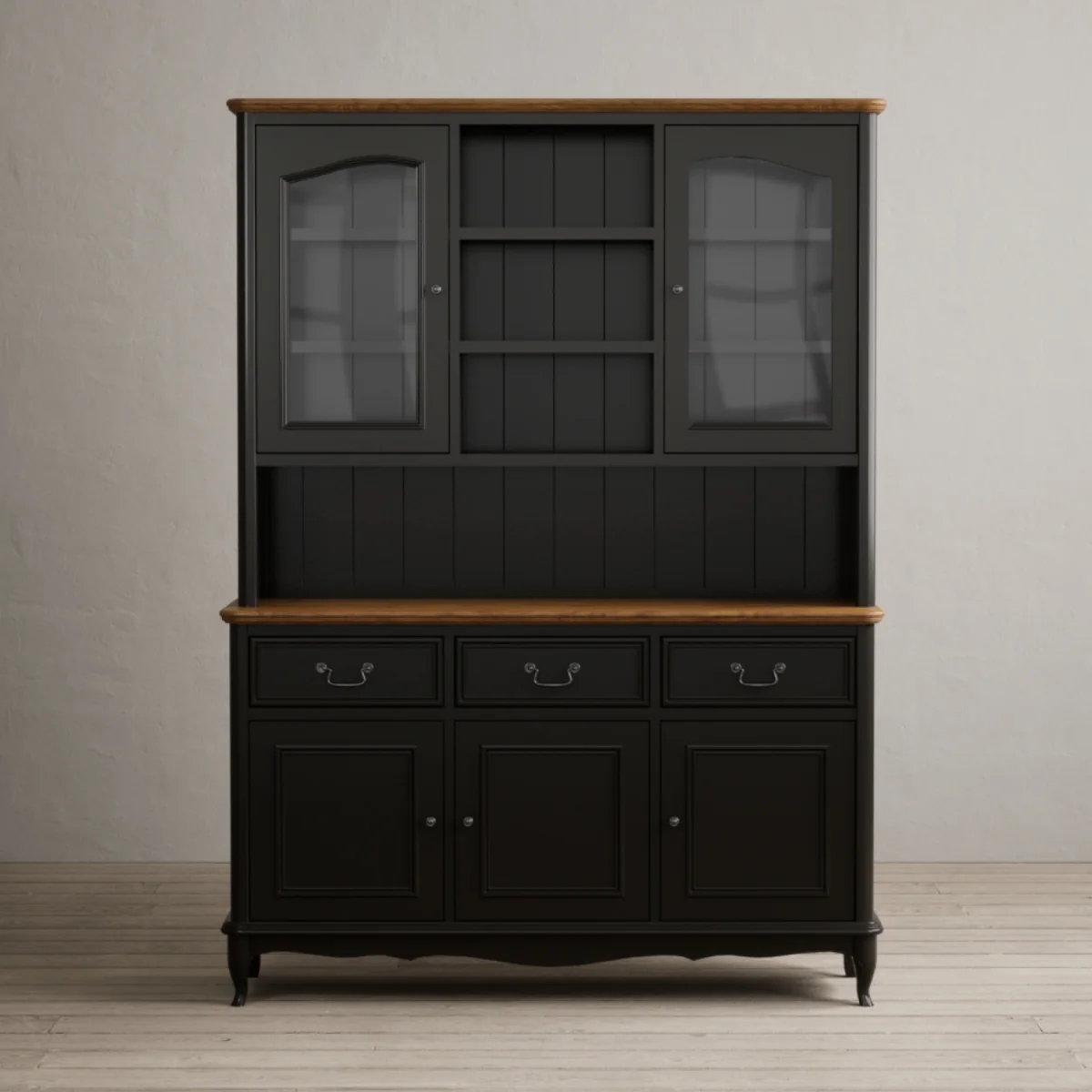 Chateau Noir Oak and Black Painted Large Dresser – image 3