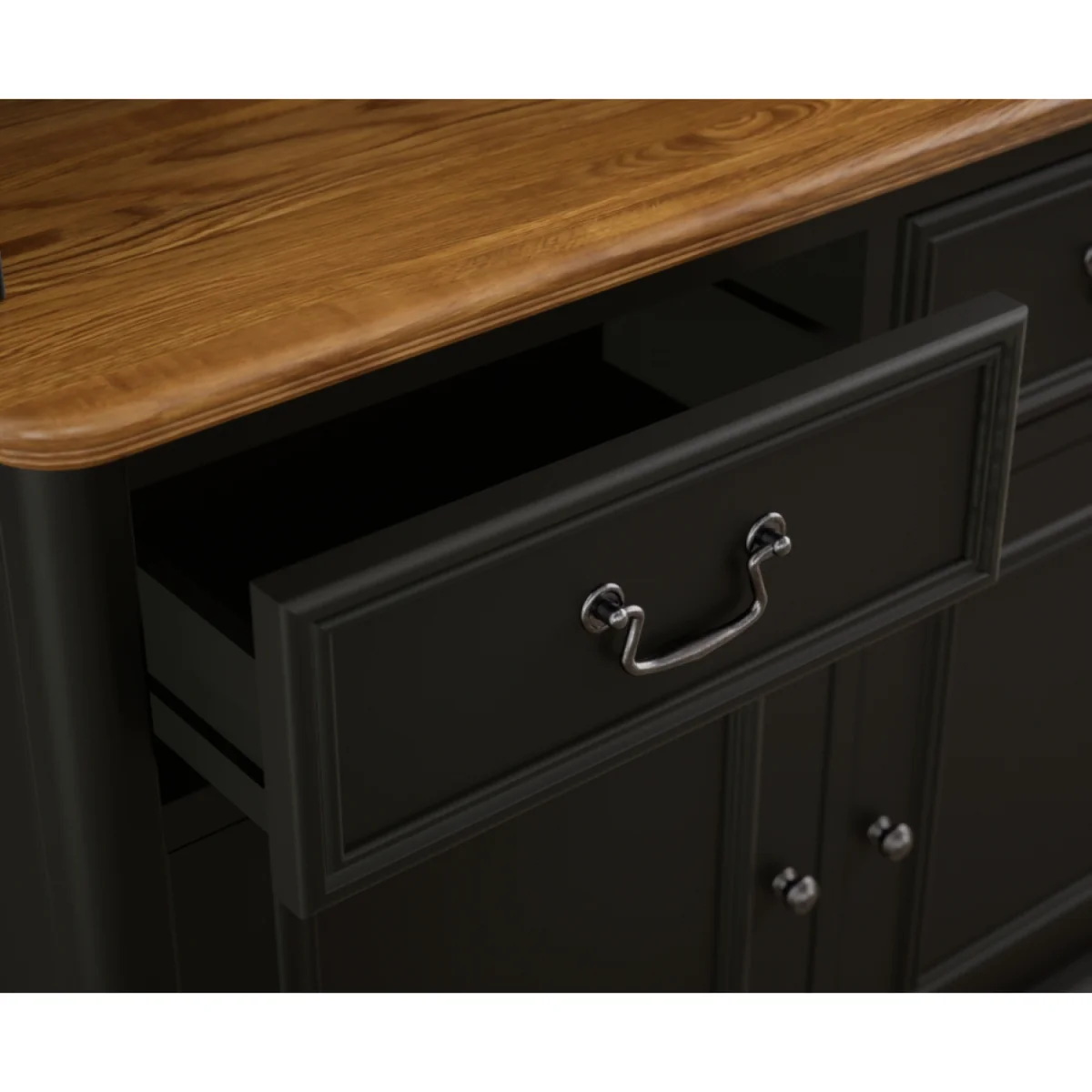 Chateau Noir Oak and Black Painted Large Dresser – image 9
