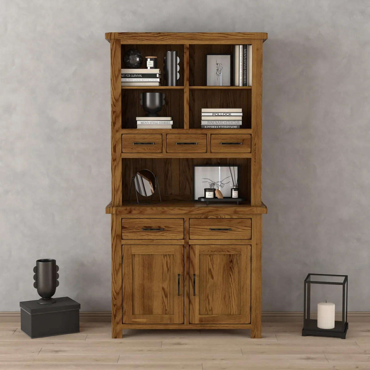 Harrogate Rustic Solid Oak Small Dresser – image 2