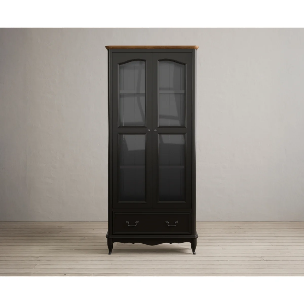 Chateau Noir Oak and Black Painted Display Cabinet – image 5