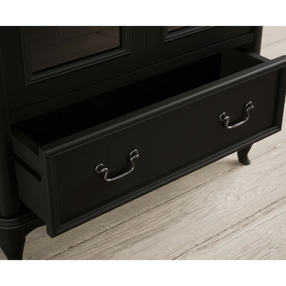 Chateau Noir Oak and Black Painted Display Cabinet – image 7