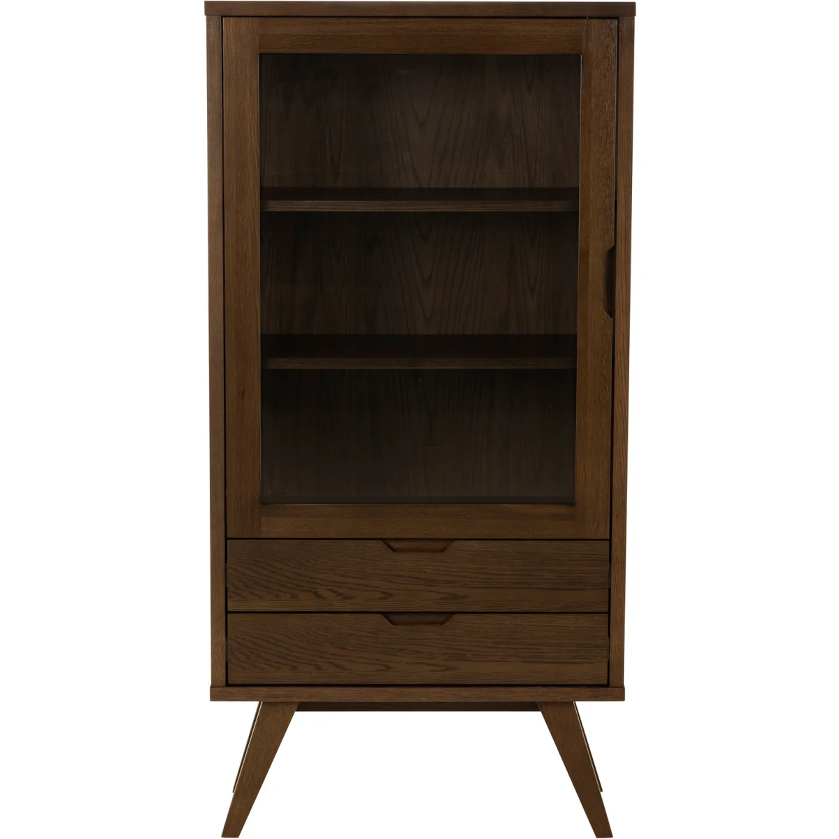 A-Line Display Cabinet with 2 Drawers and 2 Shelves - White Oak – image 3