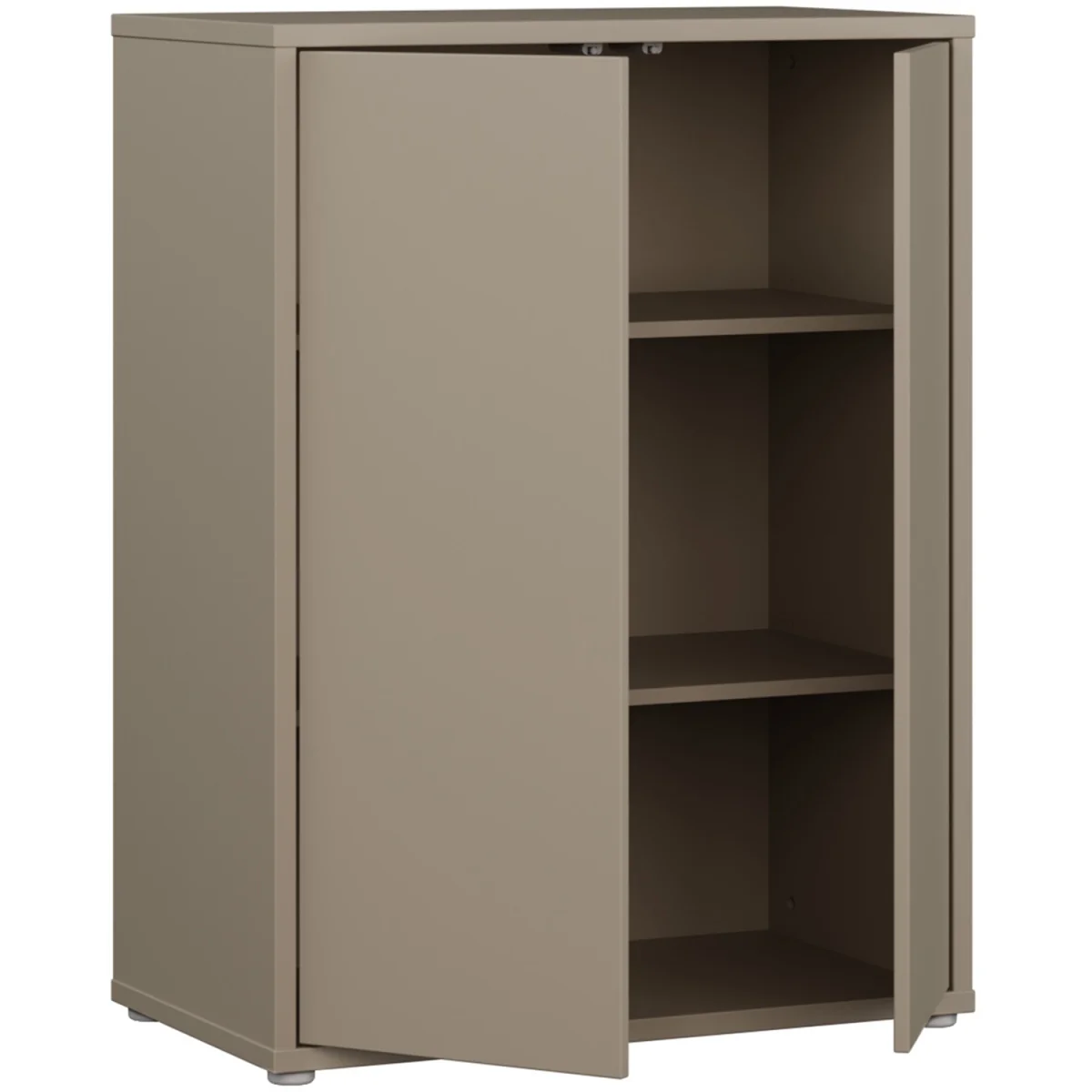 Alice Springs Tall 2 Door Cabinet with Push-Open Doors in Light Grey - Night Blue – image 15