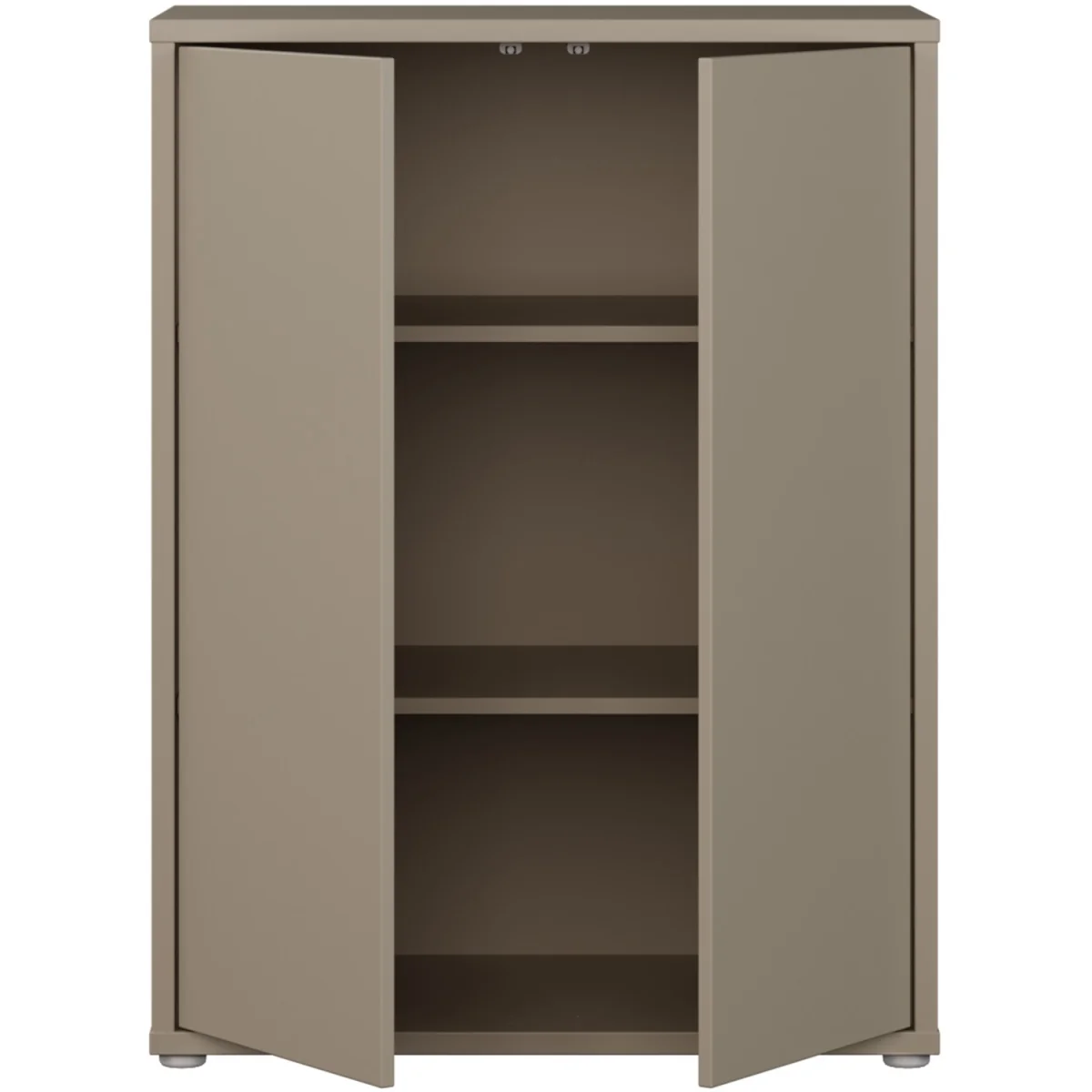 Alice Springs Tall 2 Door Cabinet with Push-Open Doors in Light Grey - Night Blue – image 16
