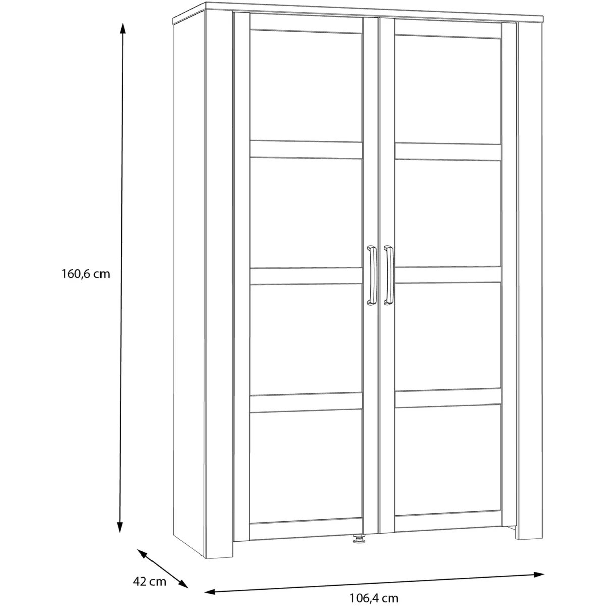 Bohol Display Cabinet inc. 2x LED Lights - Riviera Oak & Grey Oak – image 5