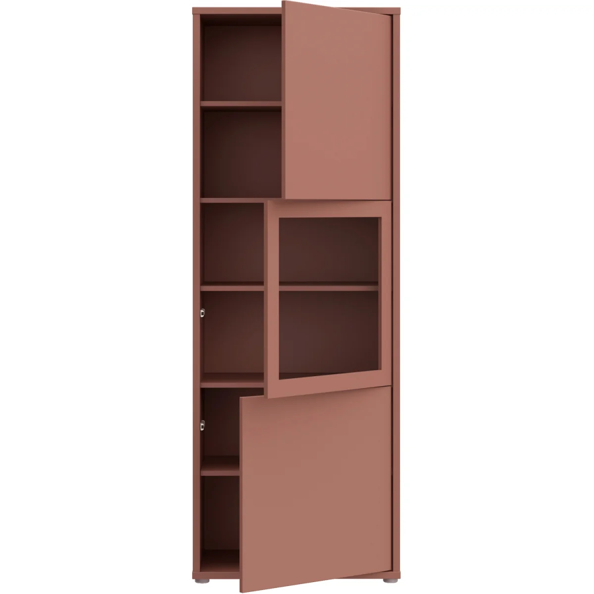 Alice Springs Narrow Display Cabinet with 3 Push-Open Doors in Sand - Sand – image 11