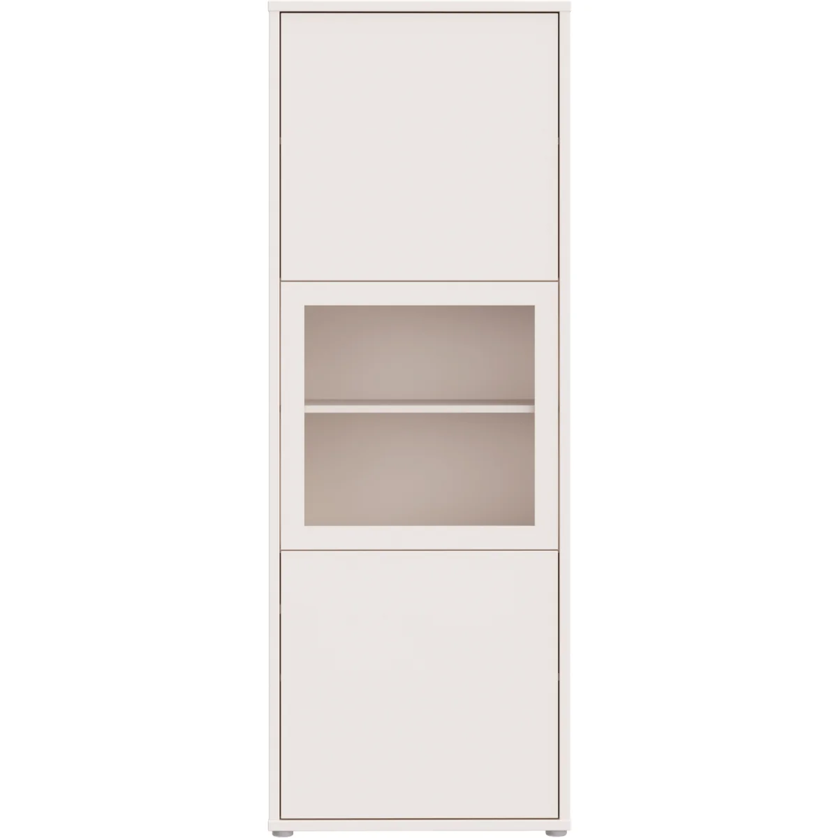 Alice Springs Narrow Display Cabinet with 3 Push-Open Doors in Sand - Sand – image 3
