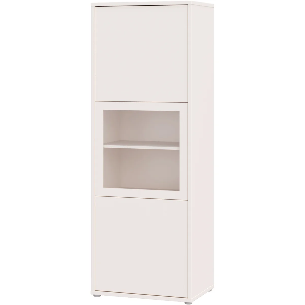 Alice Springs Narrow Display Cabinet with 3 Push-Open Doors in Sand - Sand – image 4