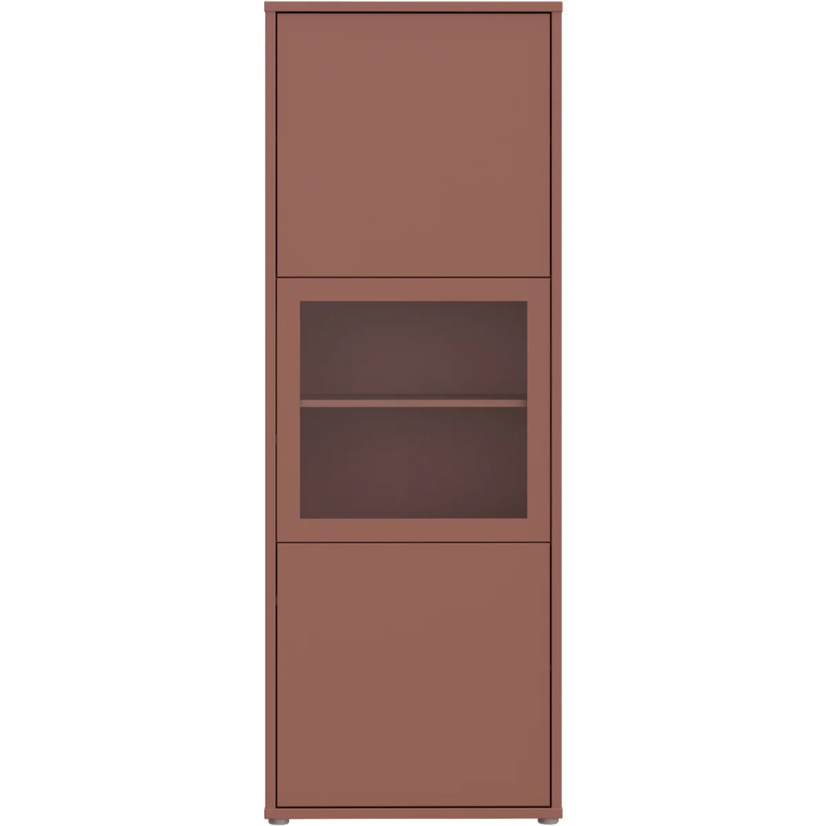 Alice Springs Narrow Display Cabinet with 3 Push-Open Doors in Sand - Sand – image 8