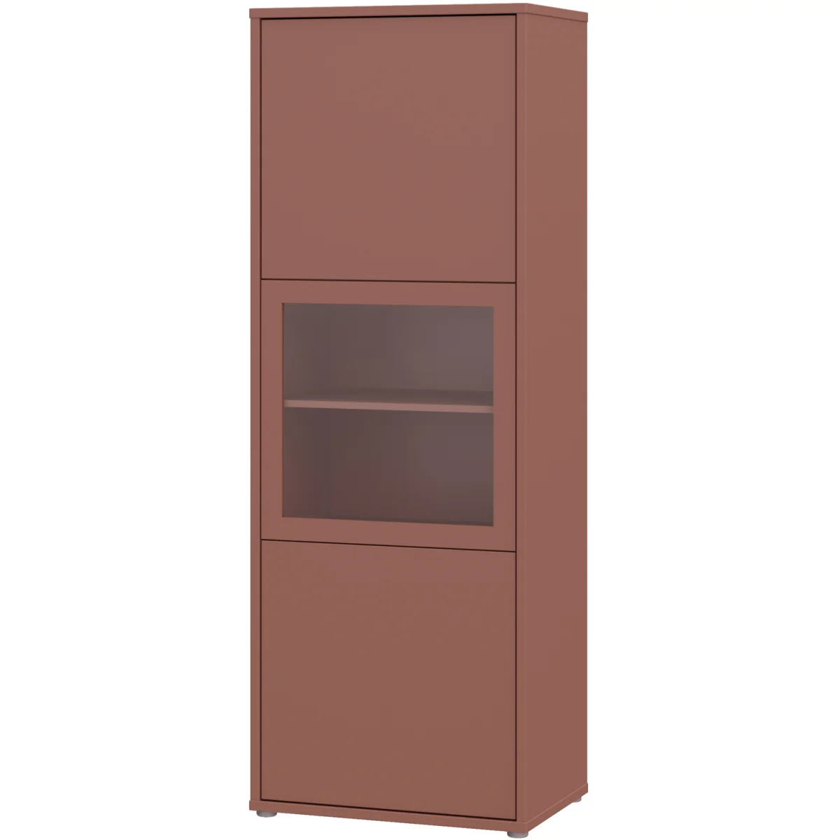 Alice Springs Narrow Display Cabinet with 3 Push-Open Doors in Sand - Sand – image 9