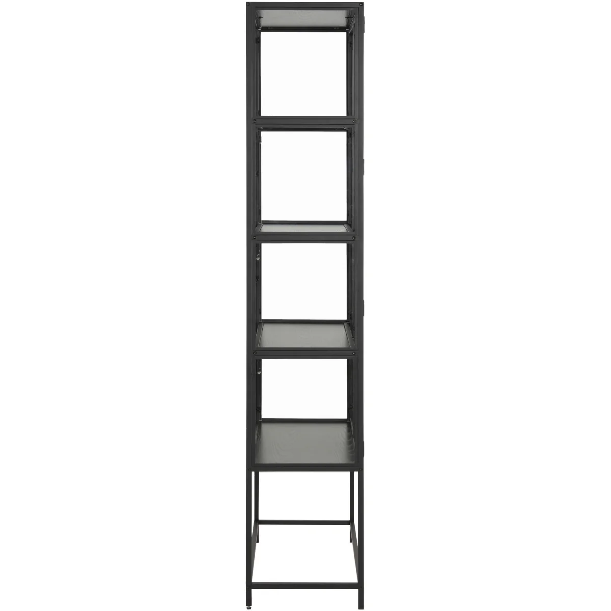 Seaford Tall Black Metal 2 Door Display Cabinet - Black – image 3