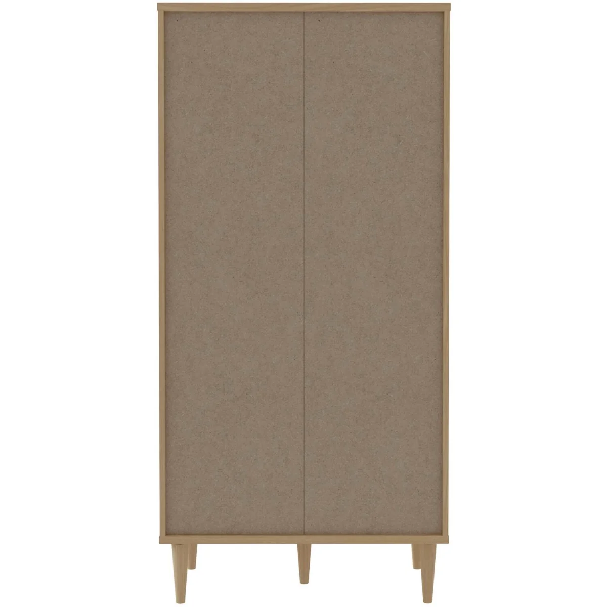 Mallowmoss 2-Door Tall Rattan and Wood Display Cabinet Natural Matt - Neutral – image 6