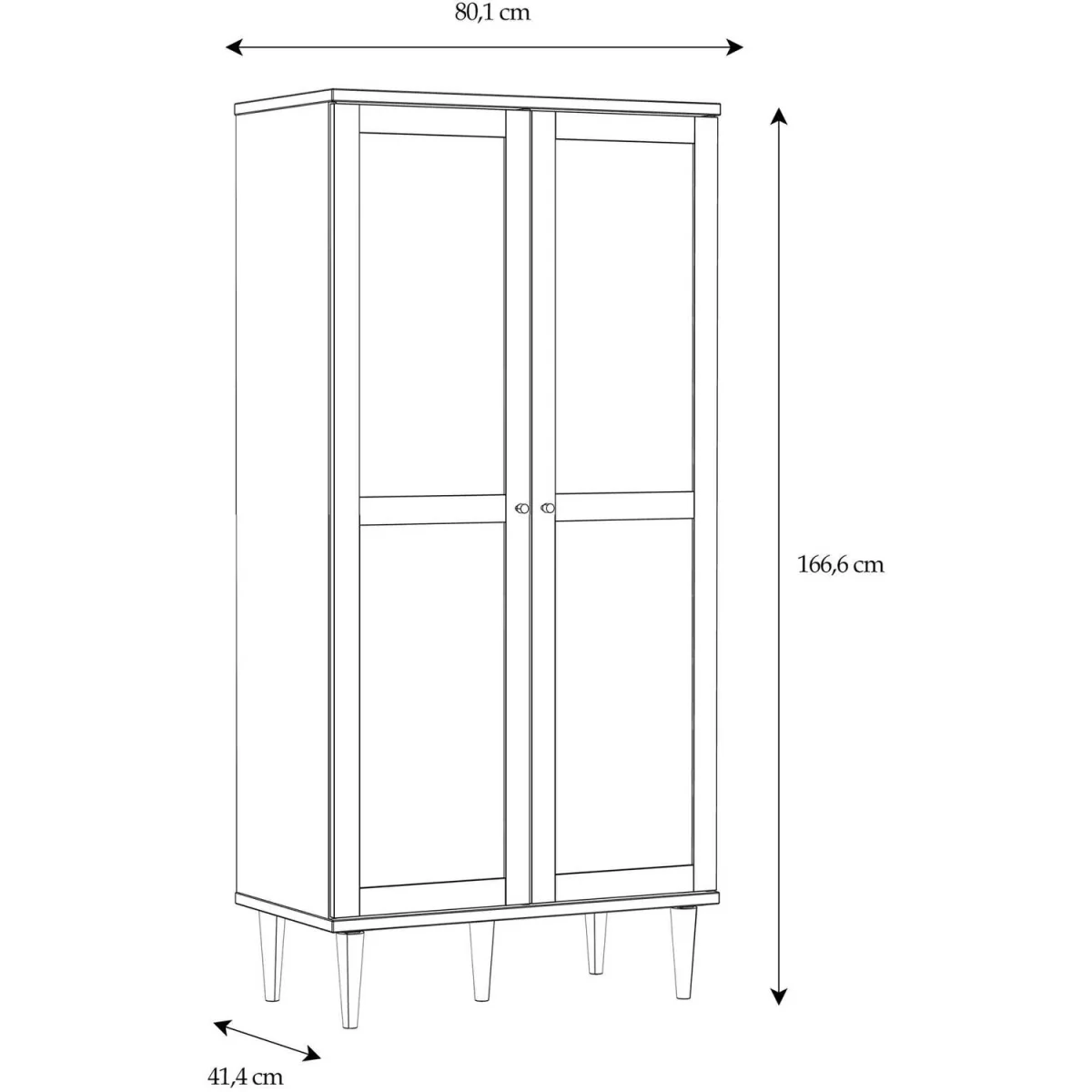 Mallowmoss 2-Door Tall Rattan and Wood Display Cabinet Natural Matt - Neutral – image 8
