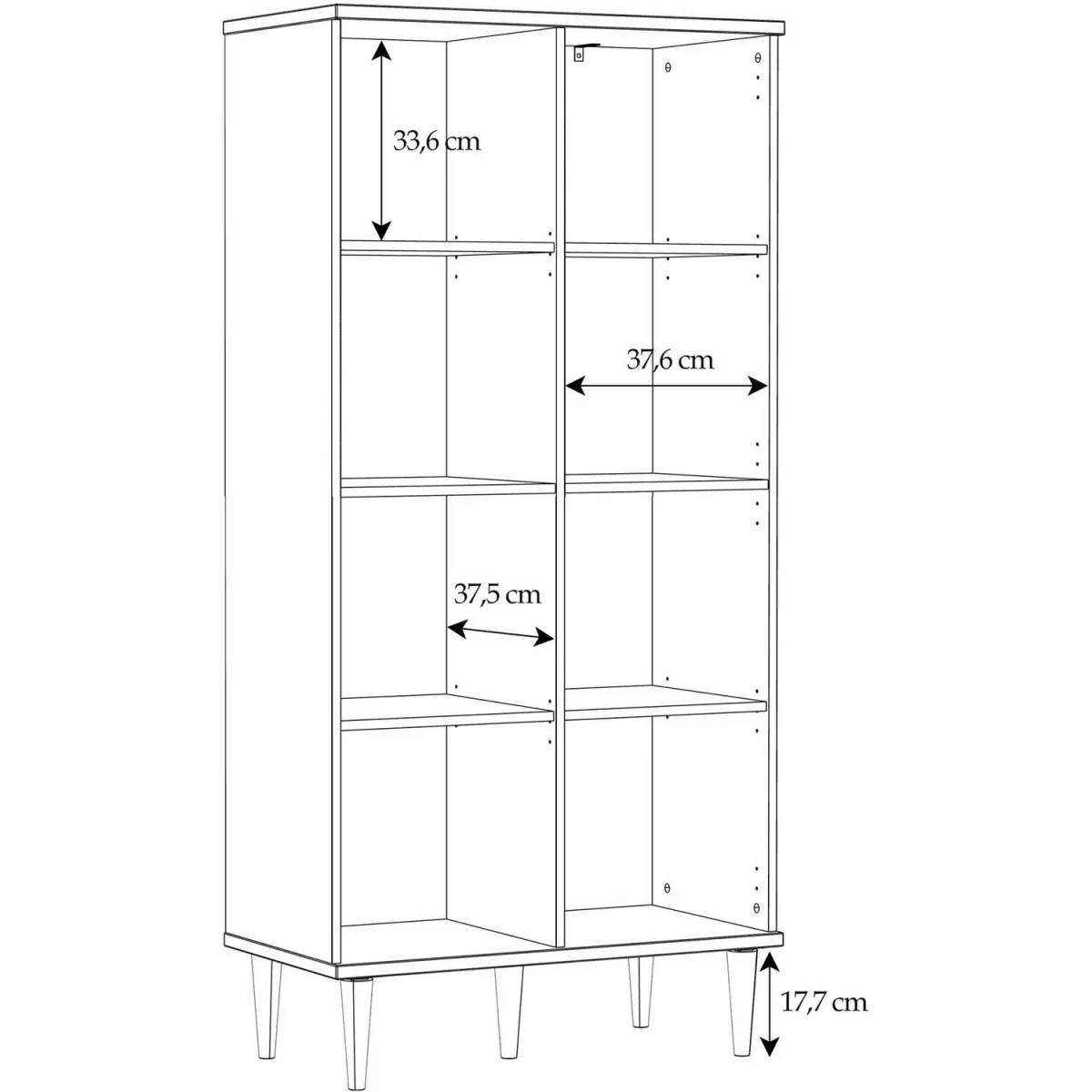 Mallowmoss 2-Door Tall Rattan and Wood Display Cabinet Natural Matt - Neutral – image 9