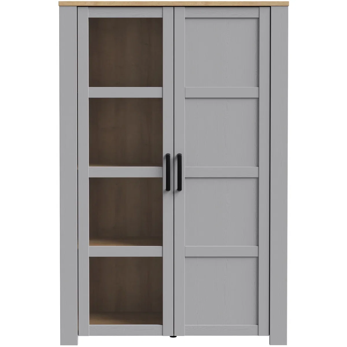 Bohol 2 Door Display Cabinet - Riviera Oak & Grey Oak – image 3