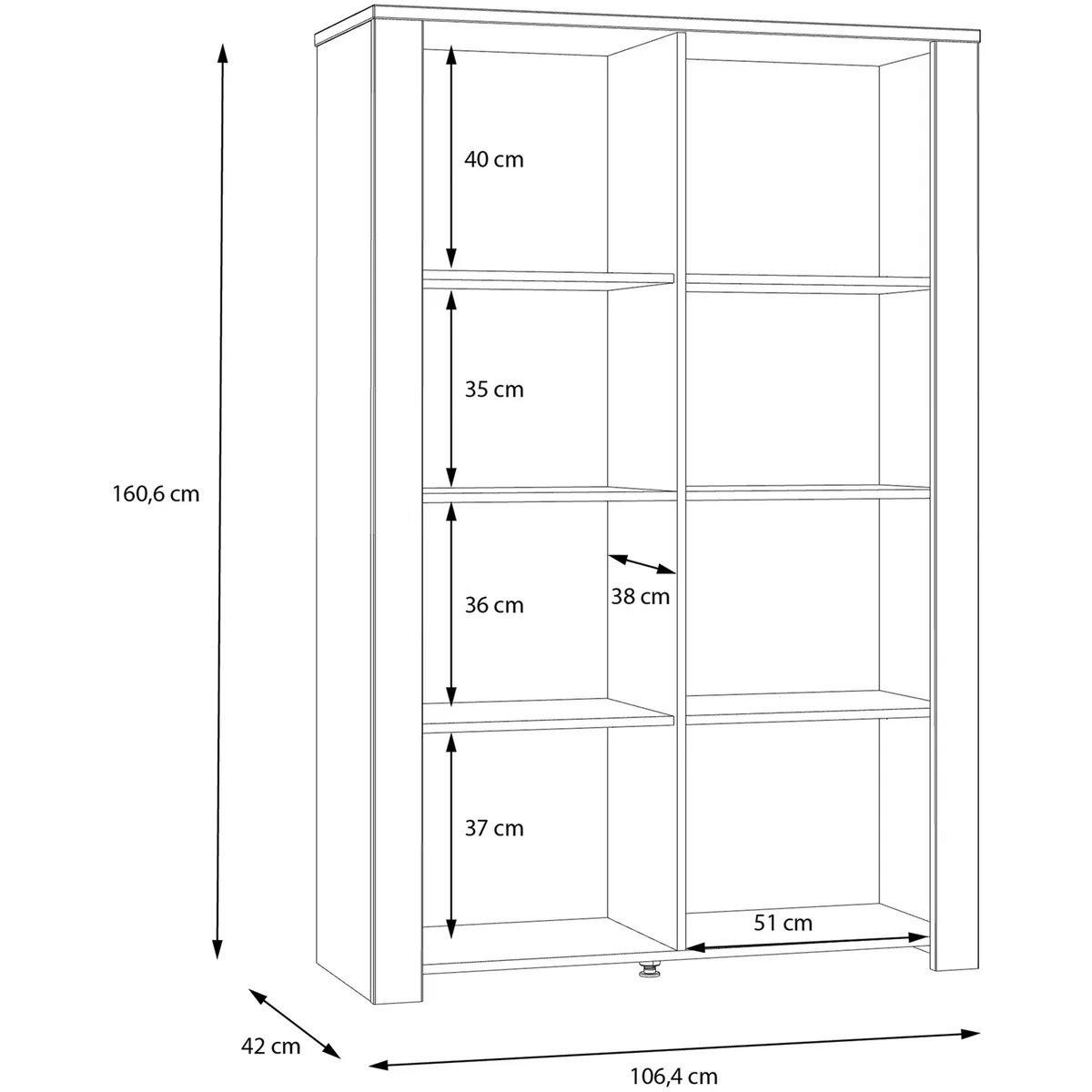 Bohol 2 Door Display Cabinet - Riviera Oak & Grey Oak – image 6