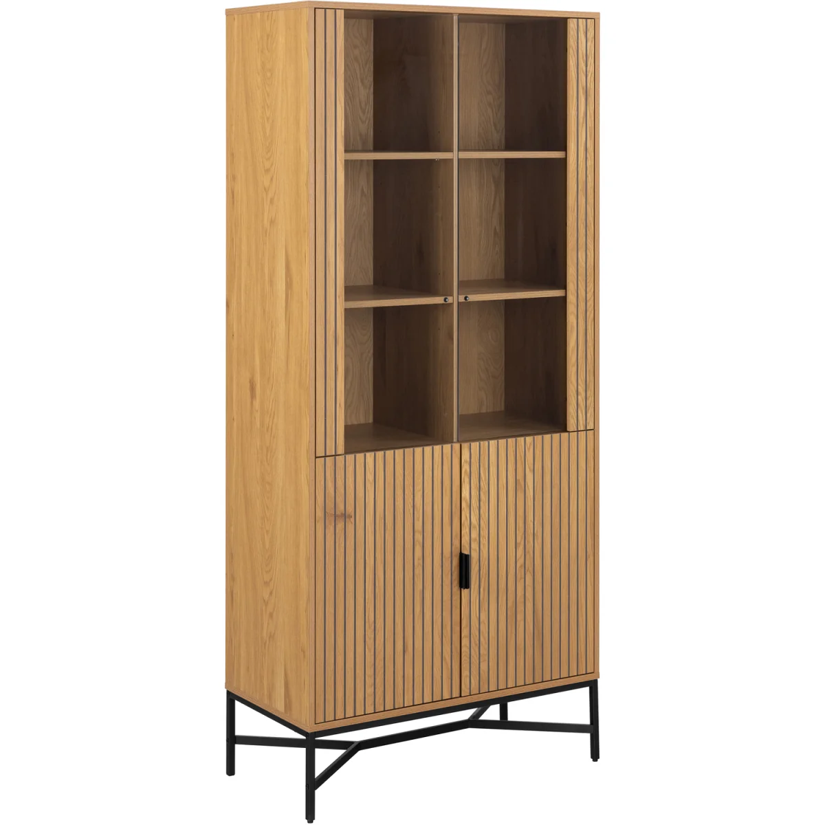 Jaipur Display Cabinet With 4 doors and 6 Shelves in Wild Oak - Wild Oak – image 3