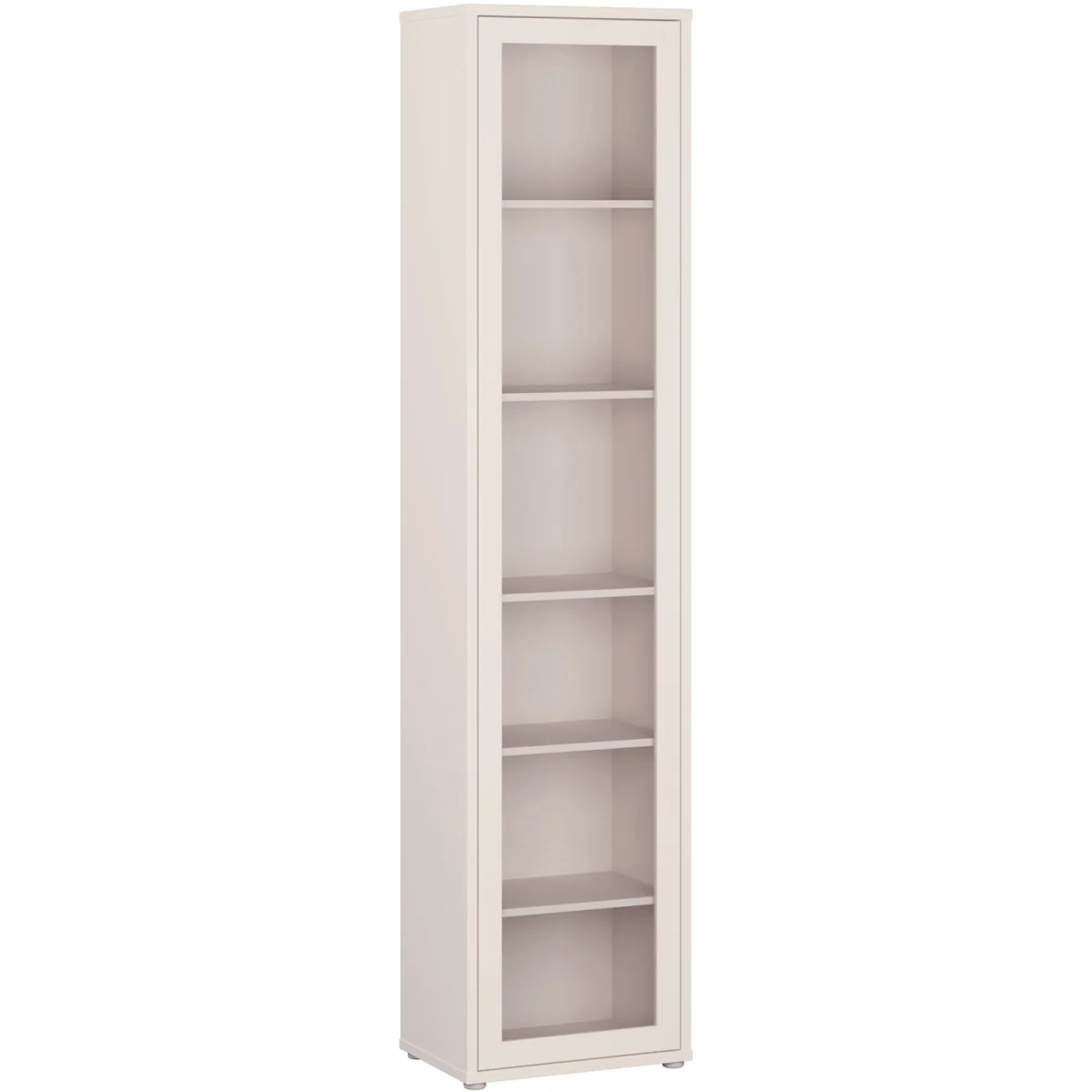 Alice Springs Slim Tall Display Cabinet with 1 Glass Door Push-Open & 5 Shelves in Sand - Sand – image 3