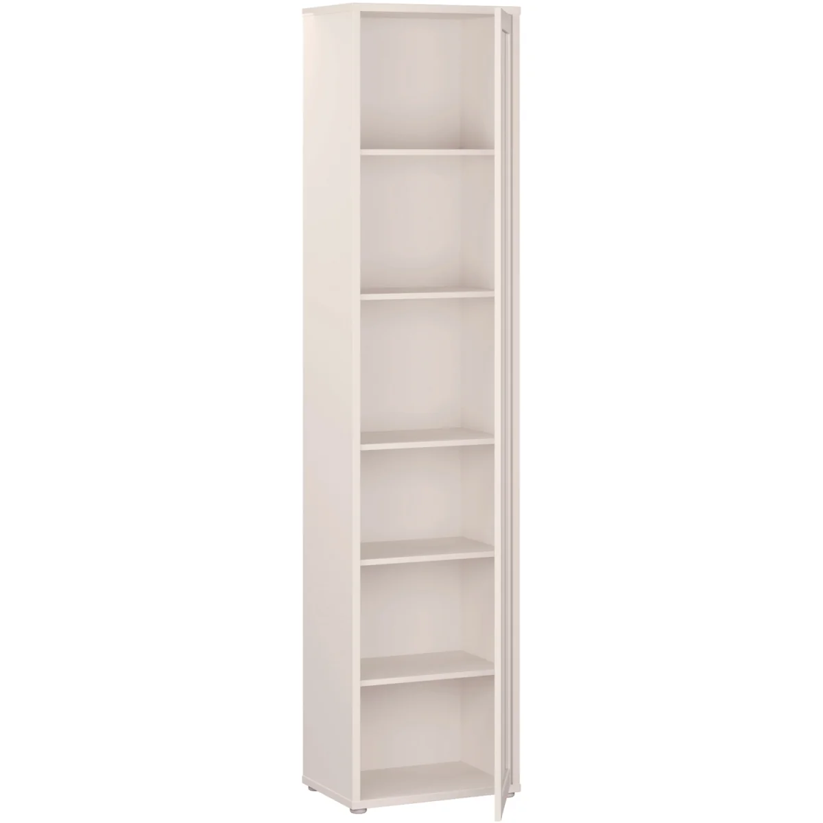Alice Springs Slim Tall Display Cabinet with 1 Glass Door Push-Open & 5 Shelves in Sand - Sand – image 5