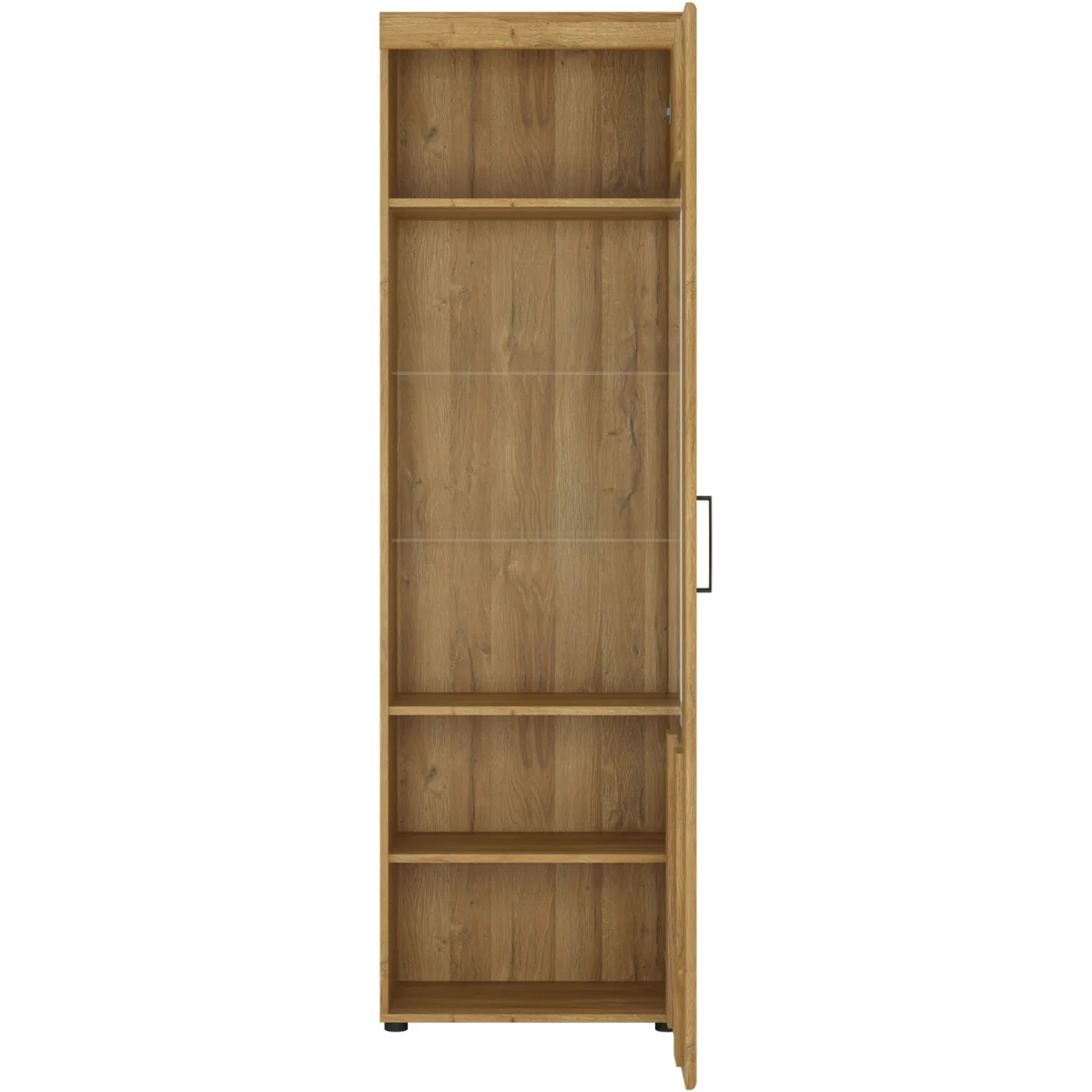 Cortina Tall Glazed Display Cabinet (RH) in Grandson Oak - Grandson Oak – image 3