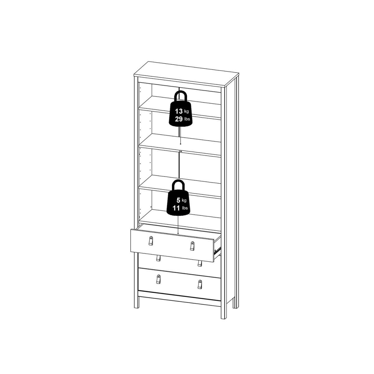 Barcelona 2-Door 3-Drawer China Cabinet - White – image 11