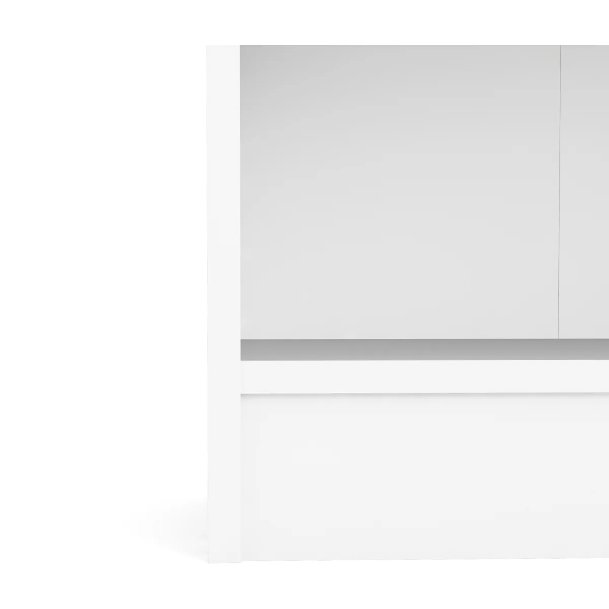 Basic Tall Wide Display Cabinet (4 Shelves) with 2 Glass Doors - White – image 6