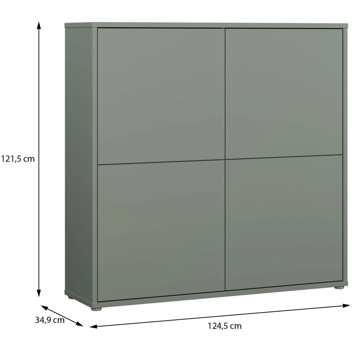 Alice Springs 4 Door Storage Cabinet with Push-Open Doors in Sand - Light Grey – image 17