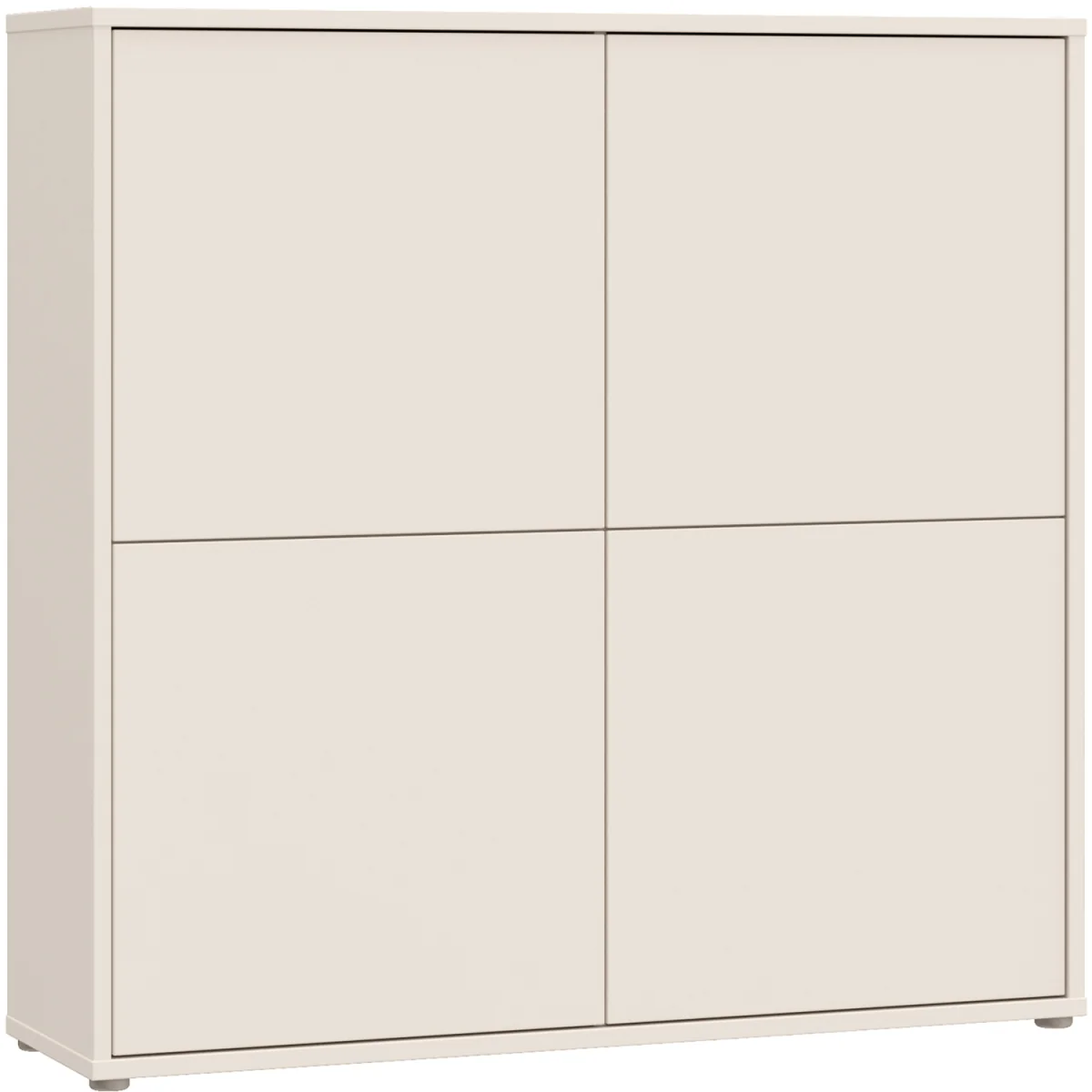 Alice Springs 4 Door Storage Cabinet with Push-Open Doors in Sand - Light Grey – image 3