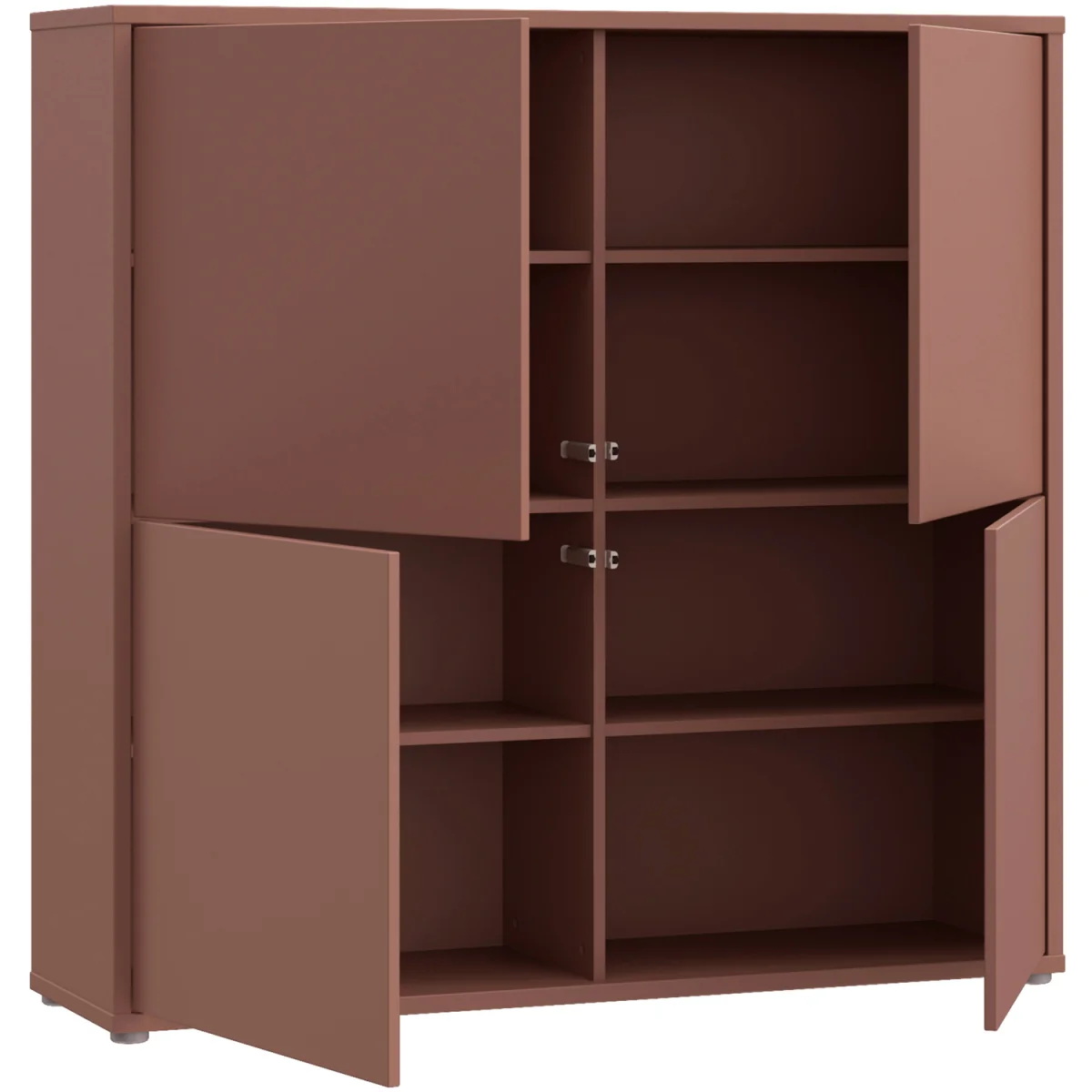 Alice Springs 4 Door Storage Cabinet with Push-Open Doors in Sand - Light Grey – image 22
