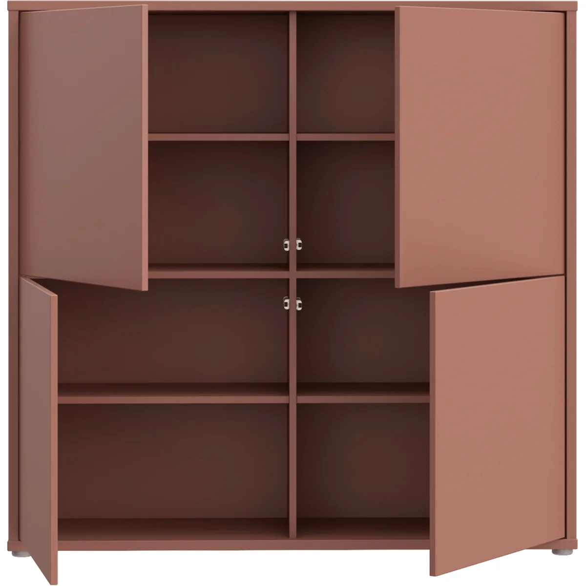 Alice Springs 4 Door Storage Cabinet with Push-Open Doors in Sand - Light Grey – image 23