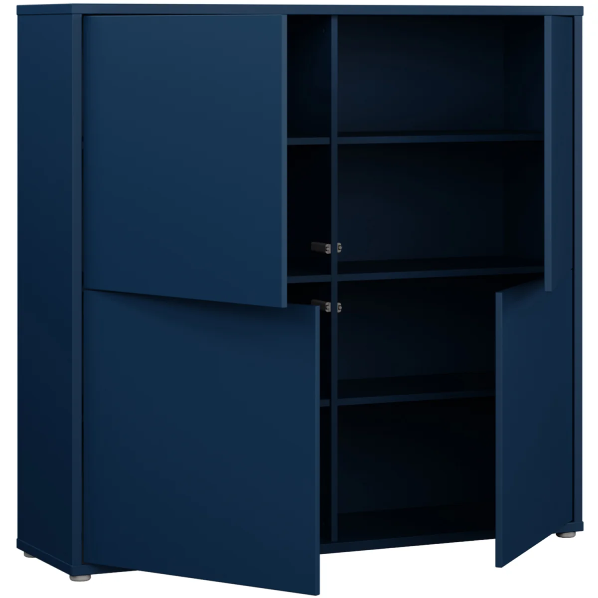 Alice Springs 4 Door Storage Cabinet with Push-Open Doors in Sand - Light Grey – image 28