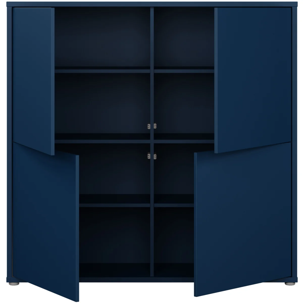Alice Springs 4 Door Storage Cabinet with Push-Open Doors in Sand - Light Grey – image 29