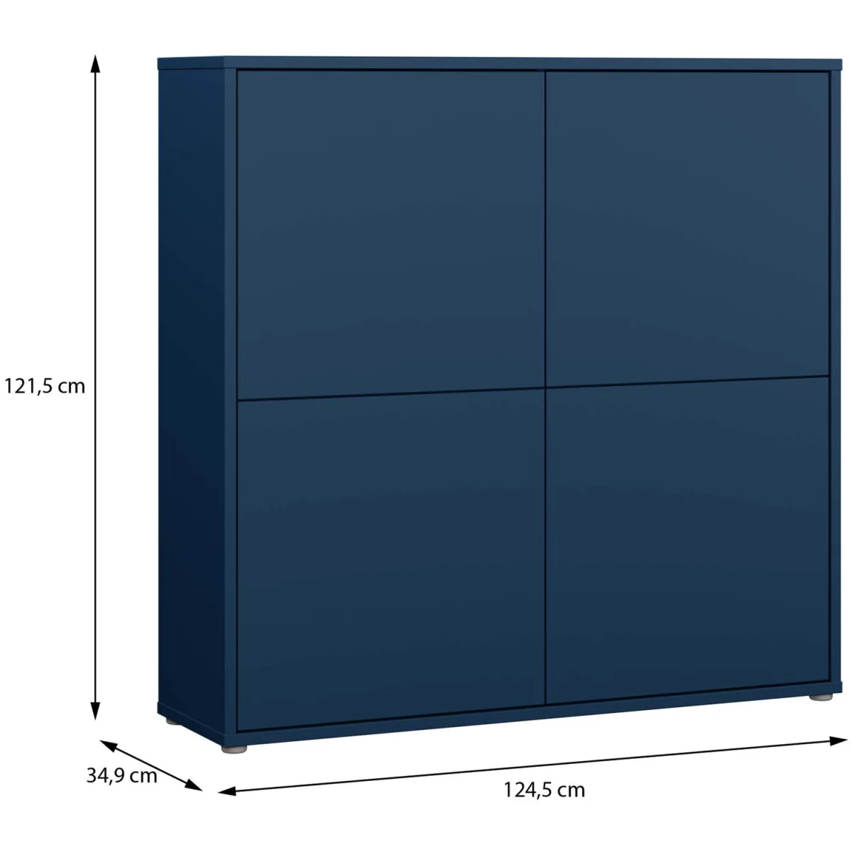 Alice Springs 4 Door Storage Cabinet with Push-Open Doors in Sand - Light Grey – image 30