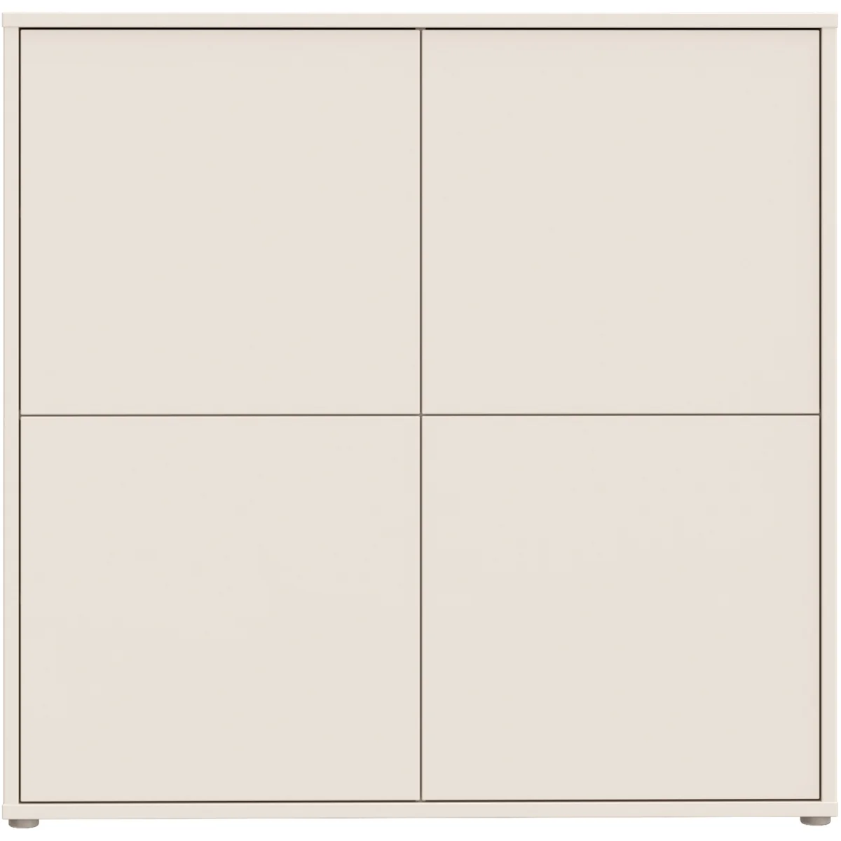 Alice Springs 4 Door Storage Cabinet with Push-Open Doors in Sand - Light Grey – image 4