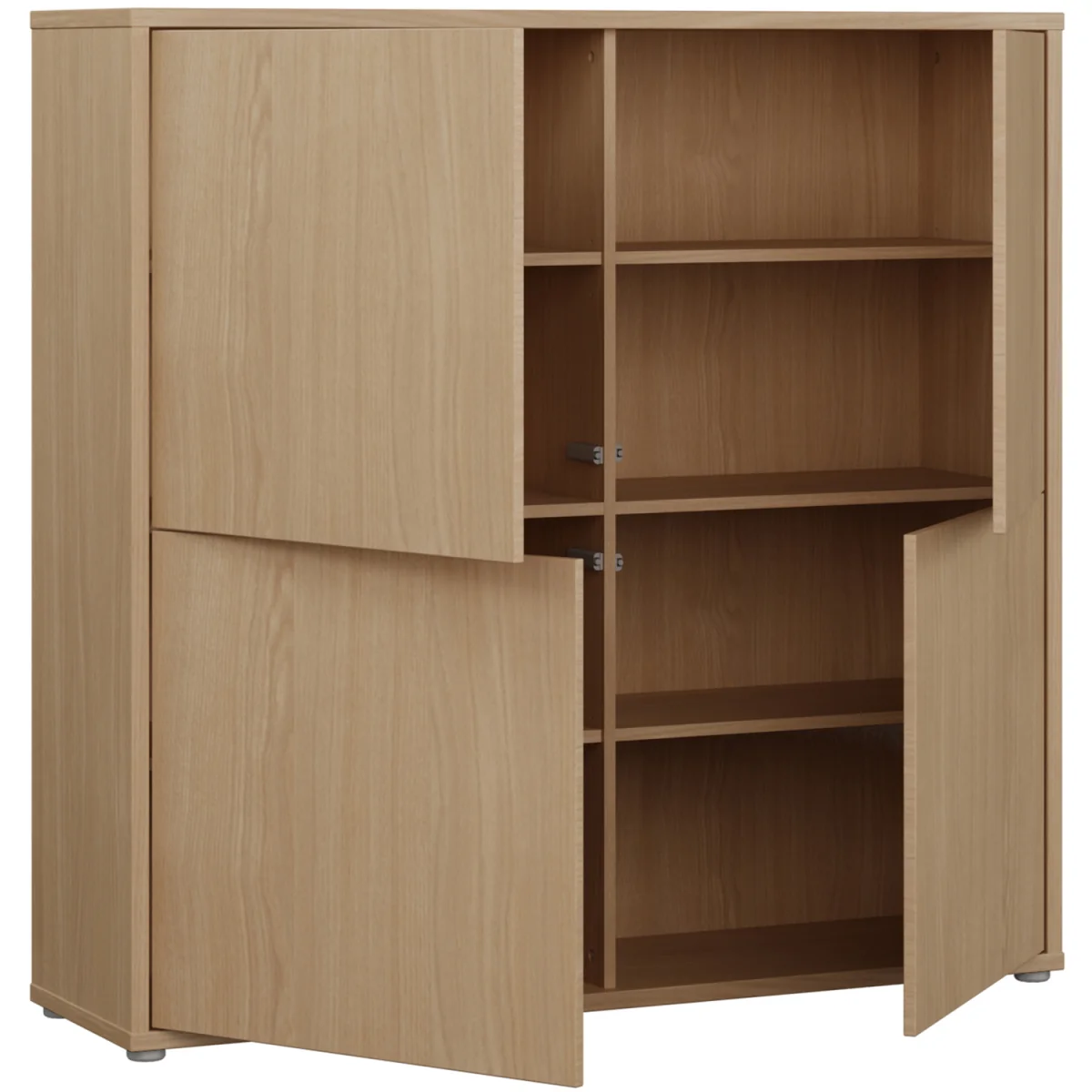 Alice Springs 4 Door Storage Cabinet with Push-Open Doors in Sand - Light Grey – image 35
