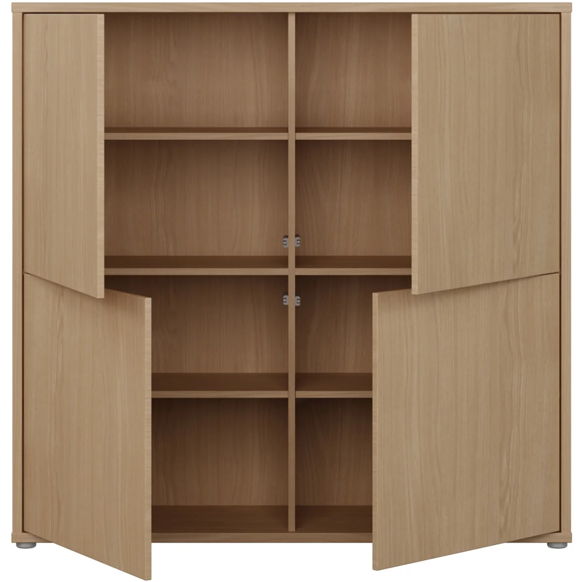 Alice Springs 4 Door Storage Cabinet with Push-Open Doors in Sand - Light Grey – image 36