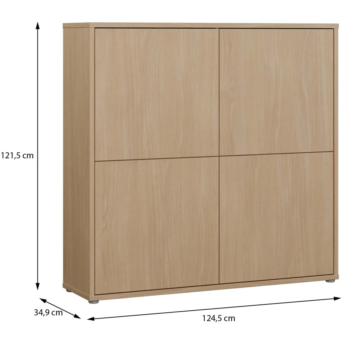 Alice Springs 4 Door Storage Cabinet with Push-Open Doors in Sand - Light Grey – image 37
