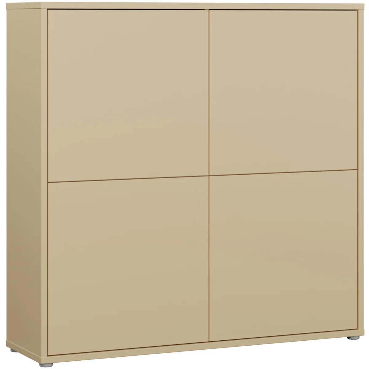Alice Springs 4 Door Storage Cabinet with Push-Open Doors in Sand - Light Grey – image 39