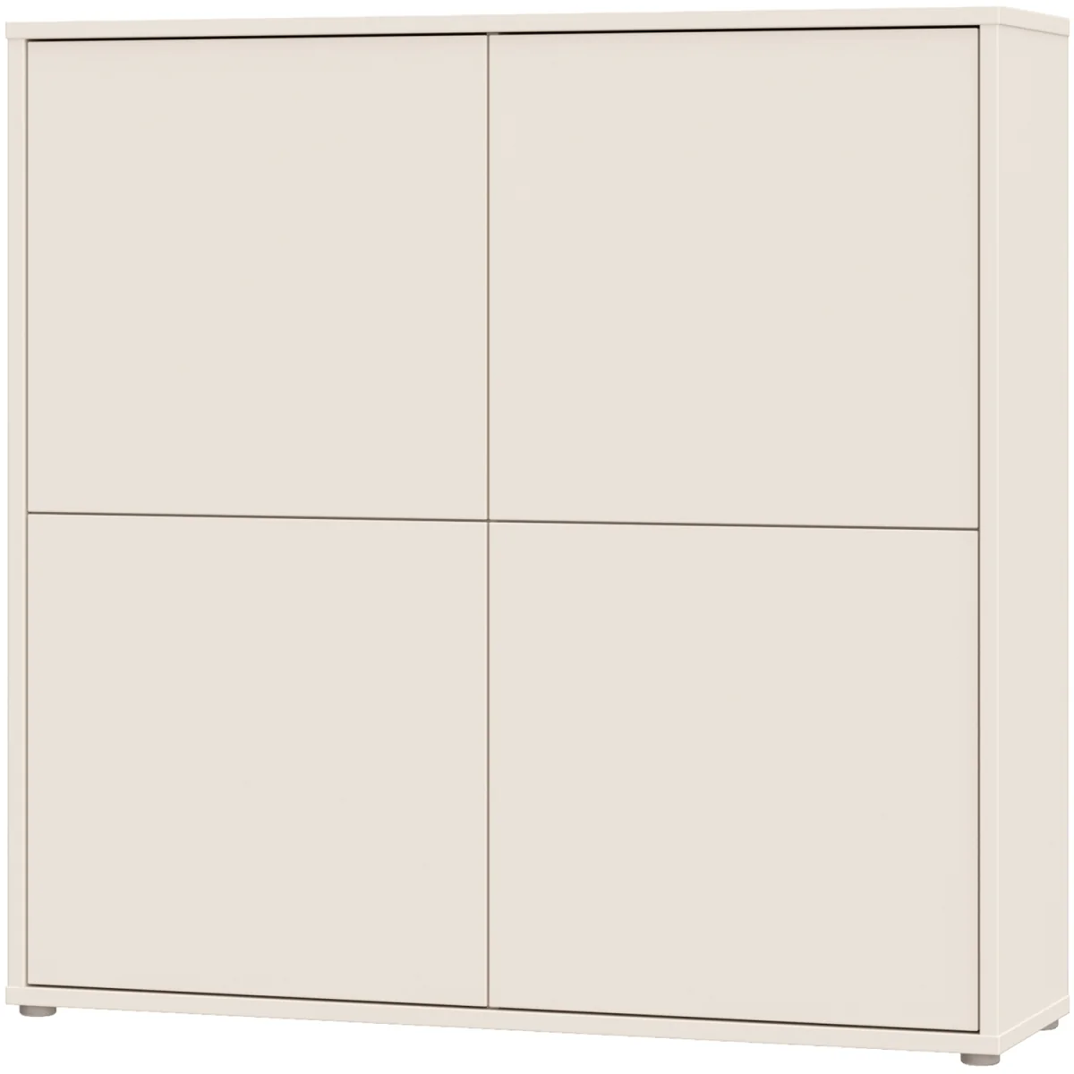 Alice Springs 4 Door Storage Cabinet with Push-Open Doors in Sand - Light Grey – image 5