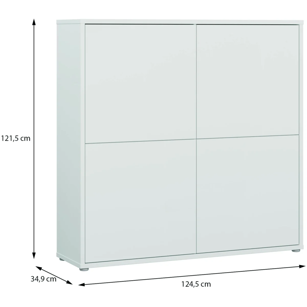 Alice Springs 4 Door Storage Cabinet with Push-Open Doors in Sand - Light Grey – image 47