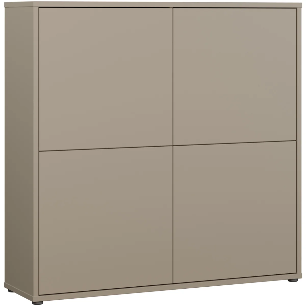 Alice Springs 4 Door Storage Cabinet with Push-Open Doors in Sand - Light Grey – image 9