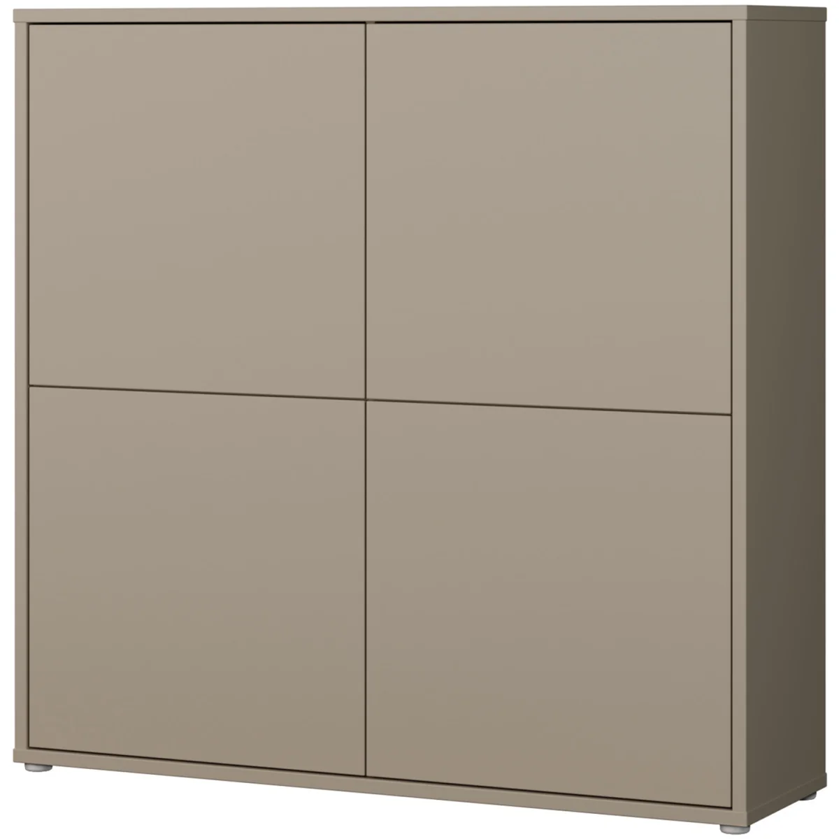 Alice Springs 4 Door Storage Cabinet with Push-Open Doors in Sand - Light Grey – image 10
