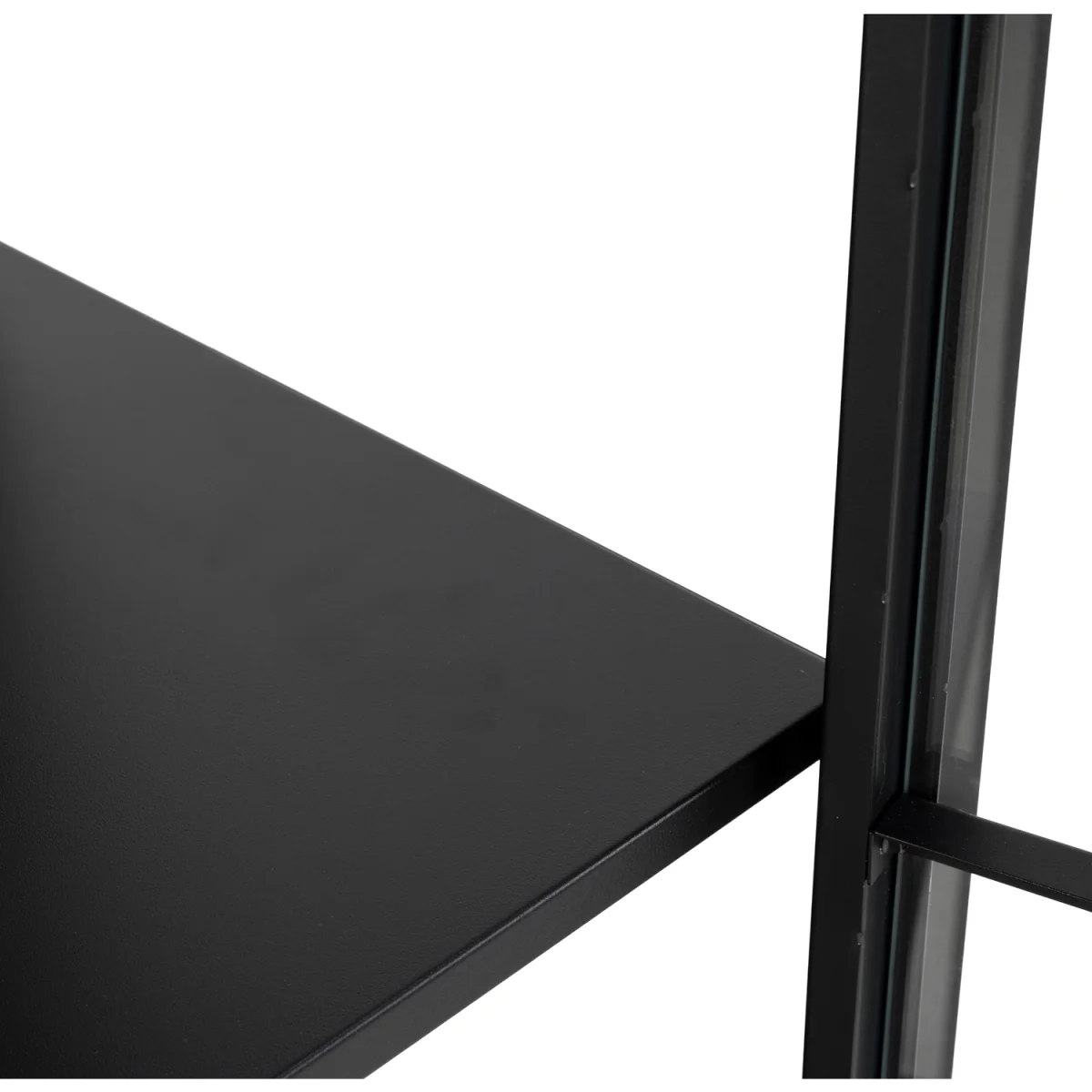 Newcastle Tall 2 Door Display Cabinet in Matt Black - Black – image 2