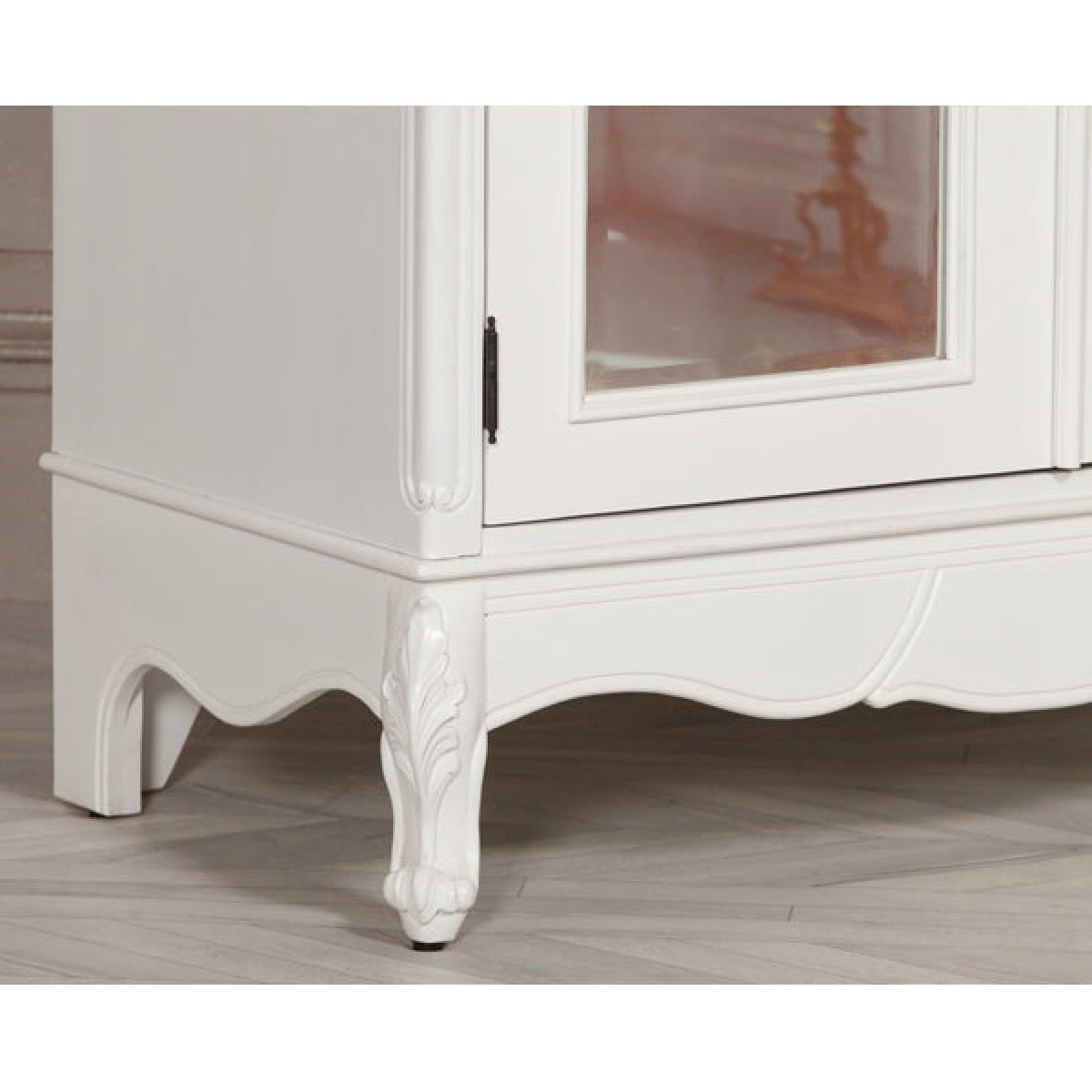 Maison Reproductions French Armoire Display Cabinet / Silver / Single Door – image 12