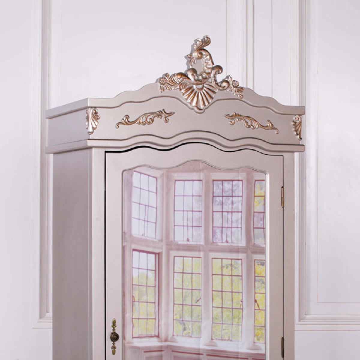 Maison Reproductions French Armoire Display Cabinet / Silver / Single Door – image 5