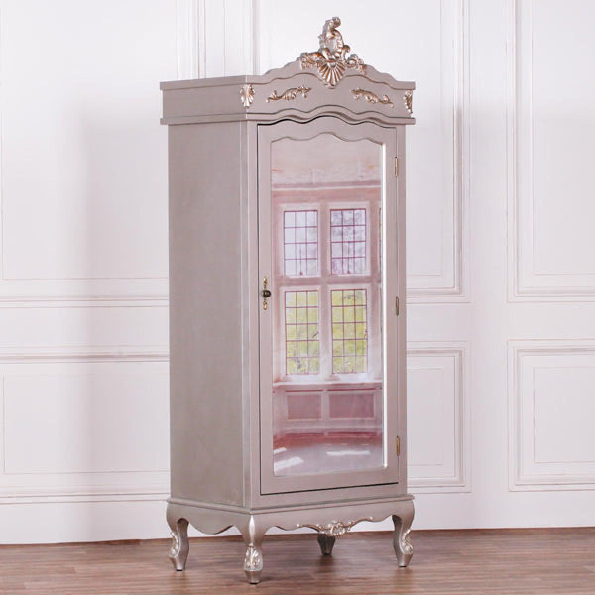 Maison Reproductions French Armoire Display Cabinet / Silver / Single Door – image 1