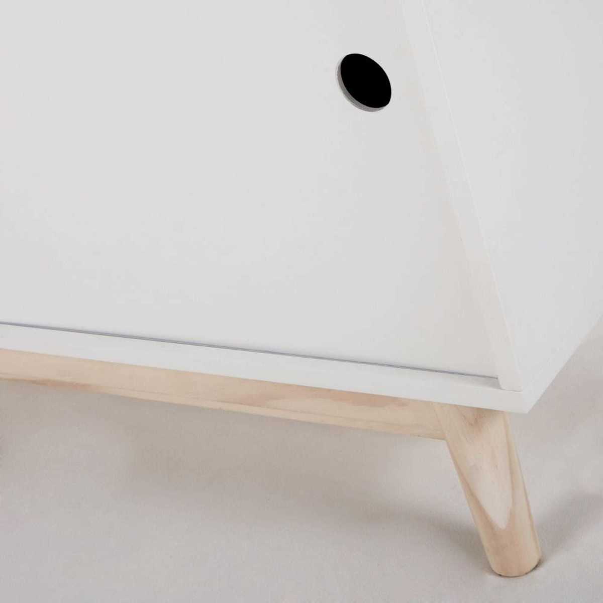 White Bookcase with 2 Sliding Doors Joy – image 5