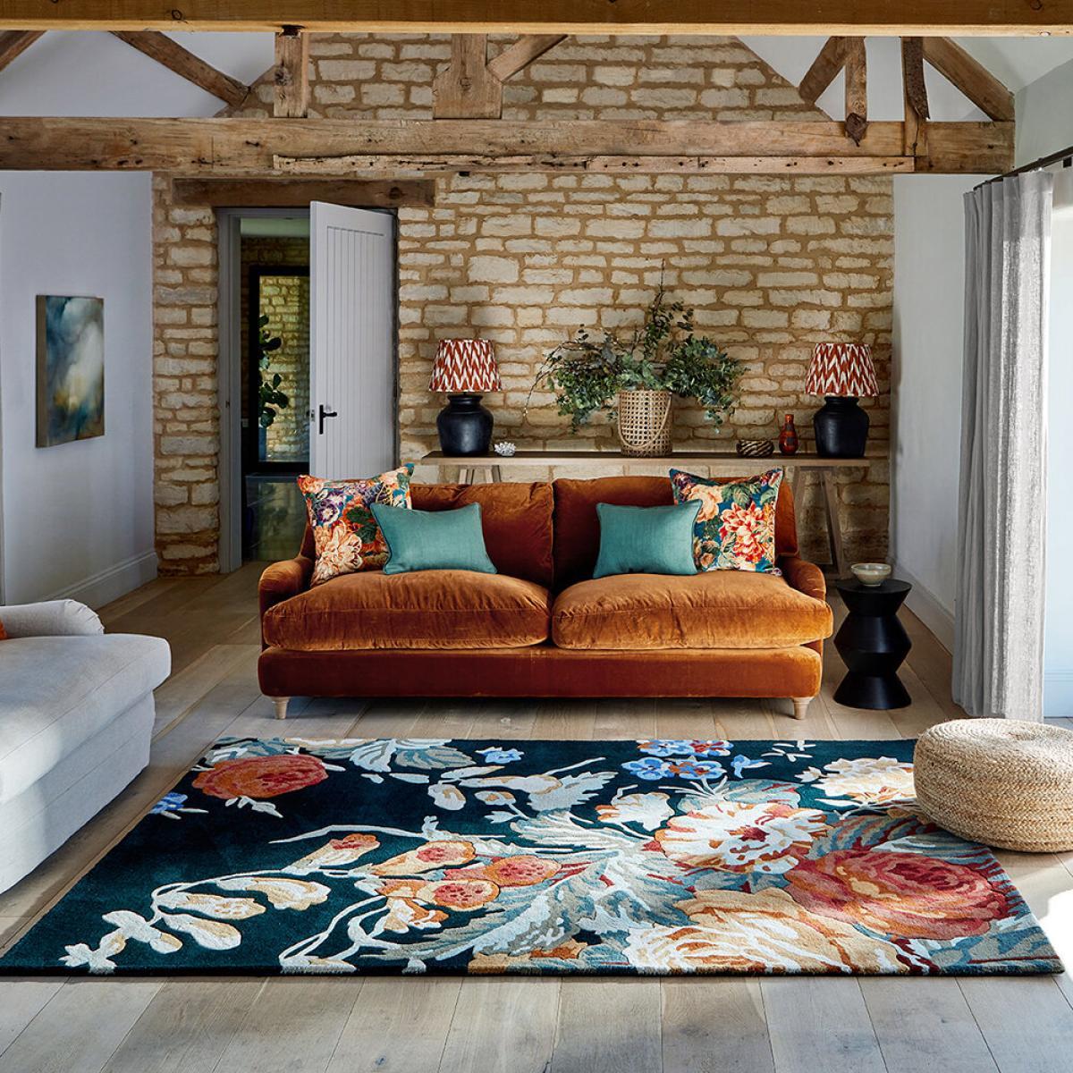 Sanderson - Stapleton Park Rug - Burnt Orange - 170x240cm – image 2