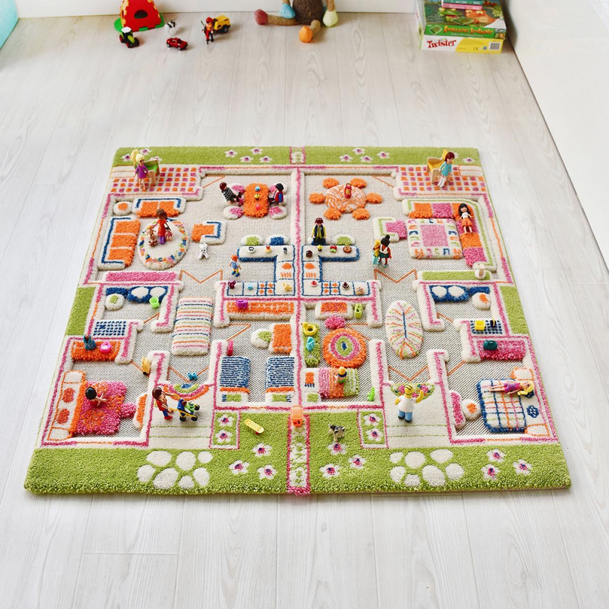 IVI World - Children's 3D Play Rug - Beach House - 100x100cm – image 2